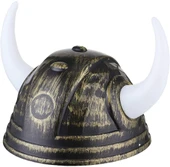Viking Başlığı Asteriks Başlığı Altın Renk thumbnail 2