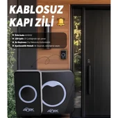 Siyah Kablosuz Su Geçirmez Kapı Zili thumbnail 1