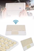 Android ve İOS Uyumlu Bluetooth Klavye Touchpad Slim Kablosuz Wifi Q Klavye thumbnail 5