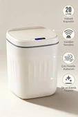 20 Litre Hareket Sensörlü Akıllı Çöp Kovası Beyaz thumbnail 5