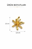 Gold Roselle Çivi Küpe thumbnail 3