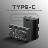 Herigo LP-E6-C 2040mAh Type-C Şarjlı Batarya (LP-E6 Uyumlu) thumbnail 1