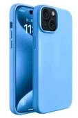 Newface Apple iPhone 15 Plus Kılıf First Silikon - Mavi thumbnail 1