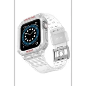 Newface Apple Watch 42mm KR401 Silikon Kordon - Şeffaf thumbnail 2