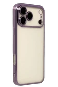 Newface Apple iPhone 17 Pro Max Razer Lensli Silikon - Mor thumbnail 2