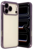 Newface Apple iPhone 17 Pro Max Razer Lensli Silikon - Mor thumbnail 1