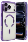 Newface Apple iPhone 17 Pro Kross Magneticsafe Kapak - Mor thumbnail 1
