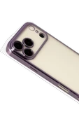 Newface Apple iPhone 17 Pro Max Razer Lensli Silikon - Mor thumbnail 3