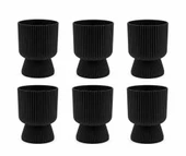 SO-LTSA03 Lotus Ayaklı Plastik Vazo Çiçek Saksı 10,5 Lt No: 3 Siyah 6 Adet thumbnail 1