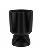 SO-LTSA03 Lotus Ayaklı Plastik Vazo Çiçek Saksı 10,5 Lt No: 3 Siyah 6 Adet thumbnail 4