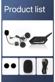 Bt62 Motosiklet Kask Kulaklığı Bluetooth Intercom 2 Intercom Bağlantılı thumbnail 3