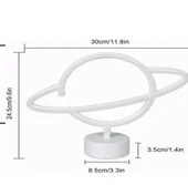 Neon Işıklı Satürn Lamba Pil+usb Mz-503 thumbnail 2