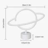 Neon Işıklı Satürn Lamba (pil + Usb) thumbnail 4