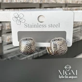Taşsız Rodyum Kaplama Küpe - Kp00152 thumbnail 1