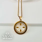 Zirkon Taşlı Çelik Çelik Kolye 40+5 Cm - Kl0196 thumbnail 2