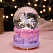 Orta Boy Işıklı Unicorn Kar Küresi thumbnail 4