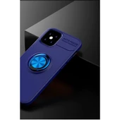 Apple İphone 12 Mini Kılıf Range Yüzüklü Silikon - Mavi thumbnail 2
