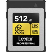 Lexar 512GB Professional CFexpress Type B Gold thumbnail 1