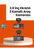 Full HD Araç Kamerası  Çift Yönlü Kayıt ve Darbe Sensörü thumbnail 1