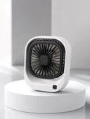 Taşınabilir Şarjlı Masa Fanı Sessiz ve Güçlü Fan Sistemli thumbnail 3