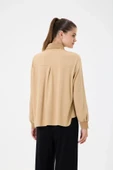 invee Modal Penye Kısa Gömlek CAMEL 7253 thumbnail 4