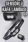 Kafa Lambası Kamp Lambası Sensörlü Şarjlı Ayarlanabilir thumbnail 2