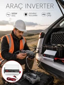 Araçtan Ev Tipi Priz 500W Kullanımı İnvertör thumbnail 1
