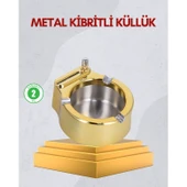 Paslanmaz Çelik Küllük Çakmaklı Masa Üstü Kullanım thumbnail 1