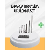 Ergonomik 16 Parça Bits Tornavida Uç ve Adaptör Seti thumbnail 1