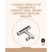360° Dönüşlü Su Akışı Başlığı | 4'ü 1 Arada Kullanım thumbnail 1