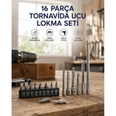 16 Parça Bits, Adaptör Ve Tornavida Ucu Seti thumbnail 1