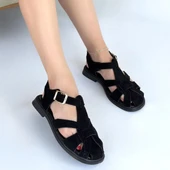 Taney Siyah Süet Sandalet thumbnail 4