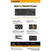 A4 Km-720, Siyah, Usb Kablolu, Türkçe Q, Multimedya Klavye thumbnail 2