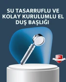 Yüksek Basınçlı 3 Fonksiyonlu Duş Başlığı thumbnail 1