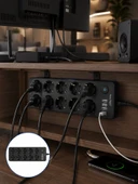 Usb Ve Type-c Şarj Özellikli 10'lu Çoklu Priz thumbnail 2