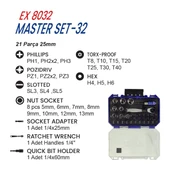 EXEN EX 8032 Master Set-32 Parça Bits Uç Seti thumbnail 2