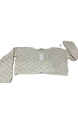 Ajurlu Crop Triko Kazak KREM OVERSIZE thumbnail 4