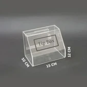 Tipbox - Bahşiş Kutusu Şeffaf - 15x10xh12cm thumbnail 2