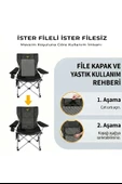 Lazy 4 Yatabilen Kamp Sandalyesi Antrasit thumbnail 8