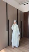 vera şifon elbise şallı thumbnail 4