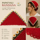 El Örgüsü Bayan Papatyalı Bandana thumbnail 1