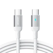 Joyroom 100W Data Kablo Type-C to Type-1.2m-Beyaz thumbnail 1