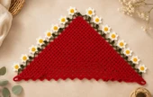 El Örgüsü Bayan Papatyalı Bandana thumbnail 3