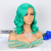 Açık Yeşil Yan Tül Peruk thumbnail 3
