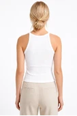 Beyaz Halter Yaka Fitilli Seamless Body thumbnail 3