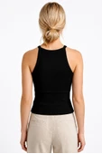 Siyah Halter Yaka Fitilli Seamless Body thumbnail 3
