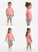 Kız Çocuk Pembe T-Shirt thumbnail 4