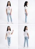 Kız Çocuk Beyaz T-Shirt thumbnail 4