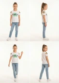Kız Çocuk Beyaz T-Shirt thumbnail 4