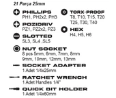 EXEN EX 8032 Master Set-32 Parça Bits Uç ve Lokma Seti thumbnail 2